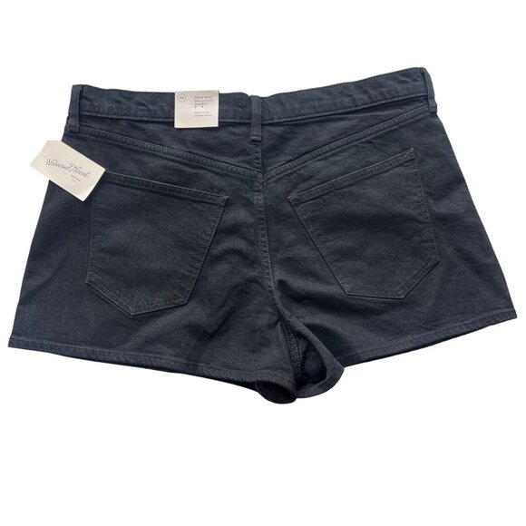 Universal Thread Shorts Womens 14 Black No-Fade Cotton Mid Rise Stretch Denim - Picture 2 of 9